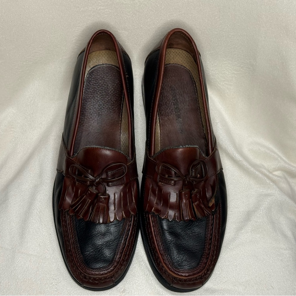 Johnston & Murphy Black and Brown Leather Loafers